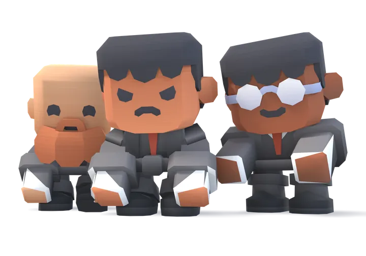 The Cash Dash board: three suited investors bearing down on the camera, fists clenched, thoroughly unamused